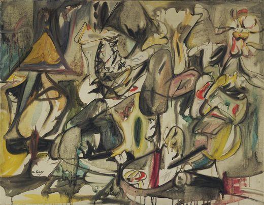 Wikioo.org - สารานุกรมวิจิตรศิลป์ - จิตรกรรม Arshile Gorky - The Leaf of the Artichoke is an Owl 