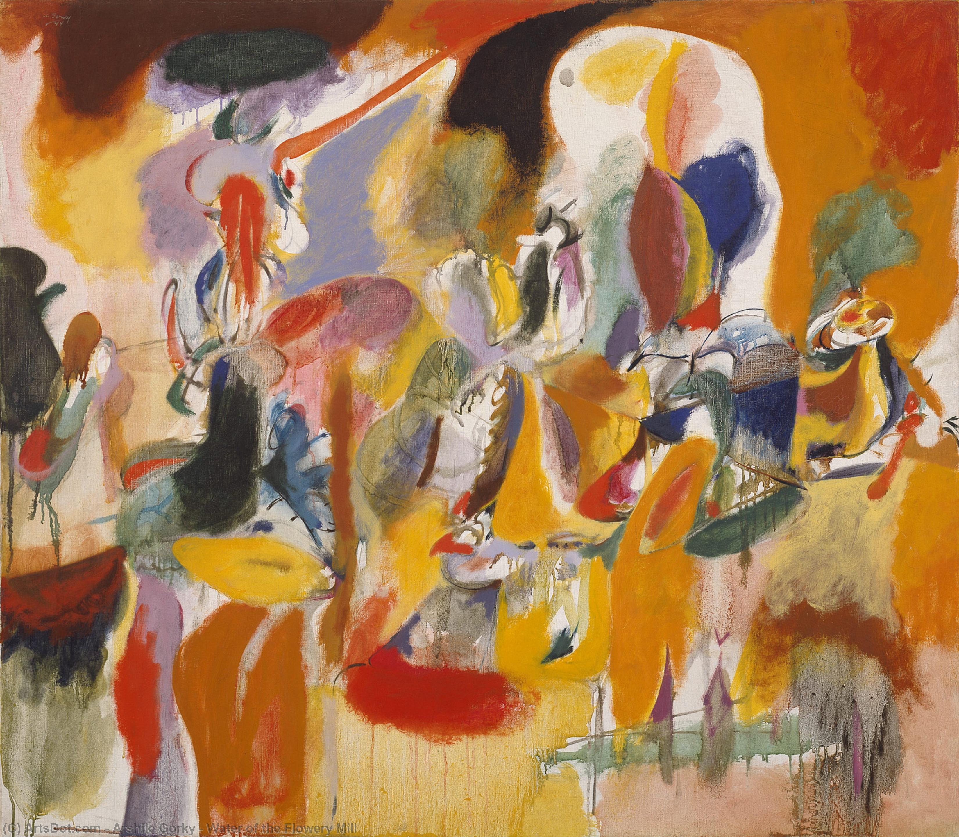 Wikioo.org - The Encyclopedia of Fine Arts - Painting, Artwork by Arshile Gorky - Water of the Flowery Mill