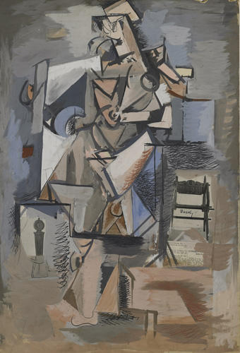 WikiOO.org - Encyclopedia of Fine Arts - Lukisan, Artwork Arshile Gorky - Untitled (Cubist Figure)