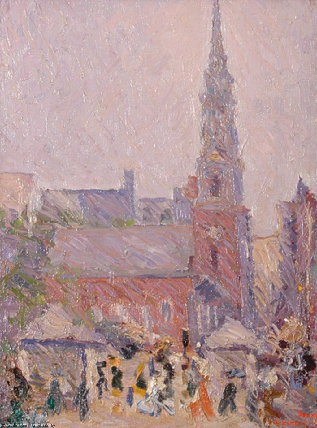 WikiOO.org - Encyclopedia of Fine Arts - Maľba, Artwork Arshile Gorky - Park Street Church