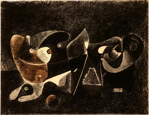 Wikioo.org - The Encyclopedia of Fine Arts - Painting, Artwork by Arshile Gorky - Night-time, Enigma, and Nostalgia