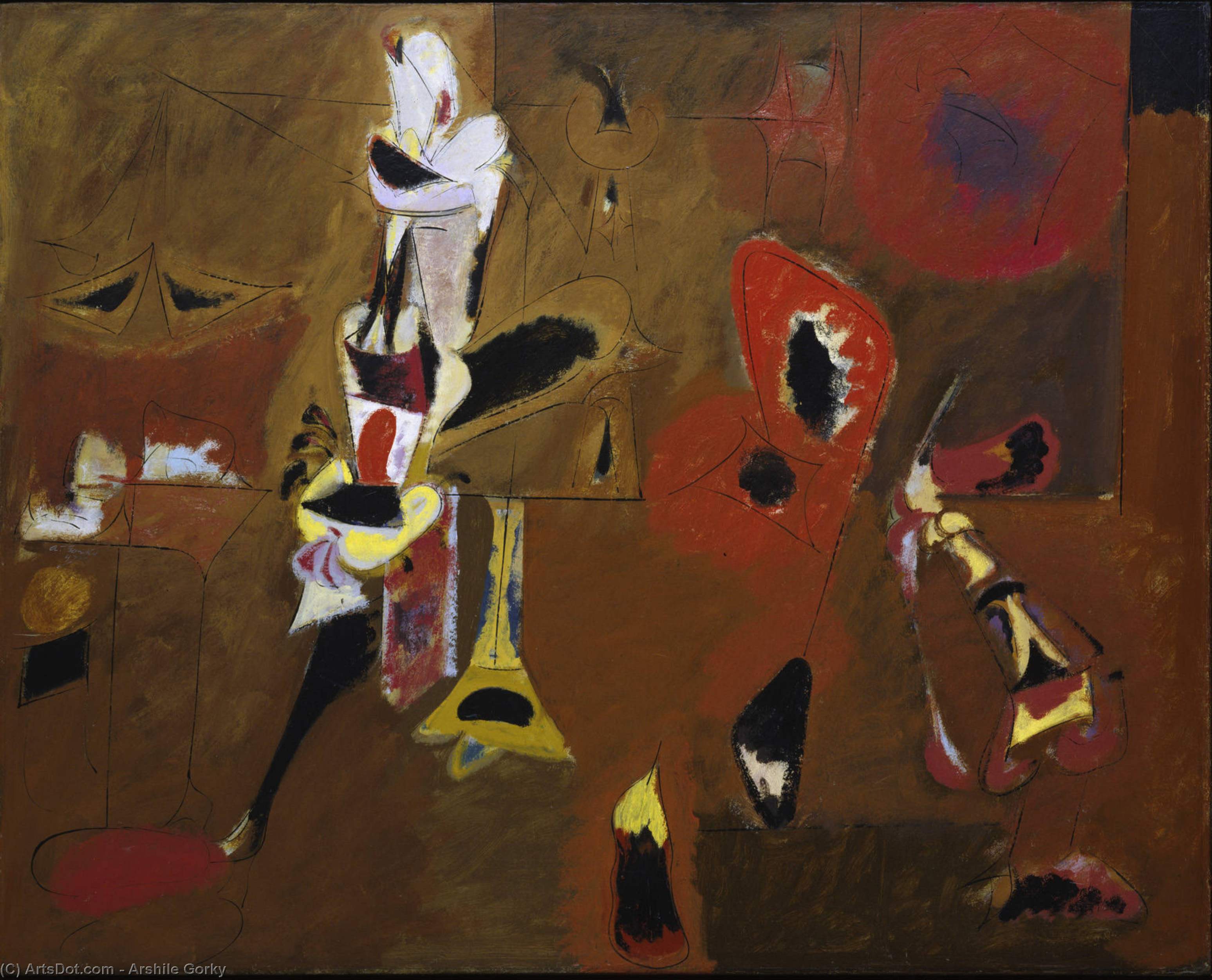 Wikioo.org - The Encyclopedia of Fine Arts - Painting, Artwork by Arshile Gorky - Agony