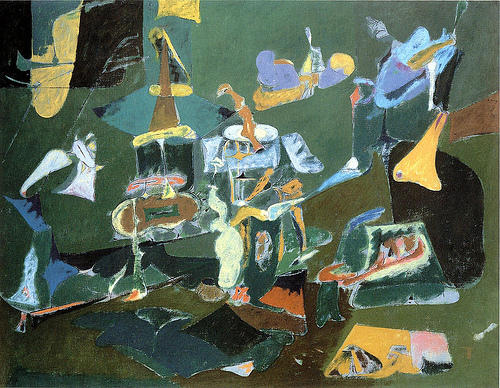 Wikioo.org - The Encyclopedia of Fine Arts - Painting, Artwork by Arshile Gorky - Dark Green Painting