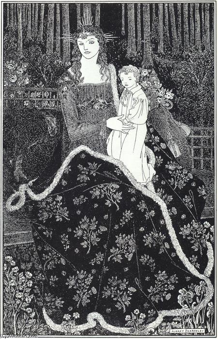 Wikioo.org - The Encyclopedia of Fine Arts - Painting, Artwork by Aubrey Vincent Beardsley - A large Christmas Card