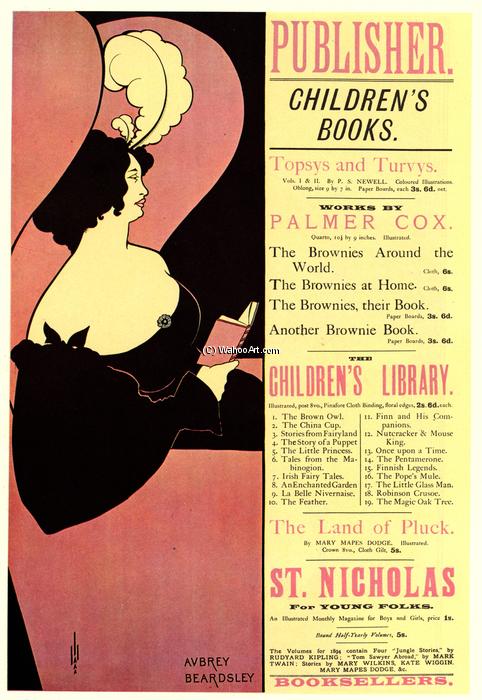 Wikioo.org - The Encyclopedia of Fine Arts - Painting, Artwork by Aubrey Vincent Beardsley - Advertisement for Children's Books