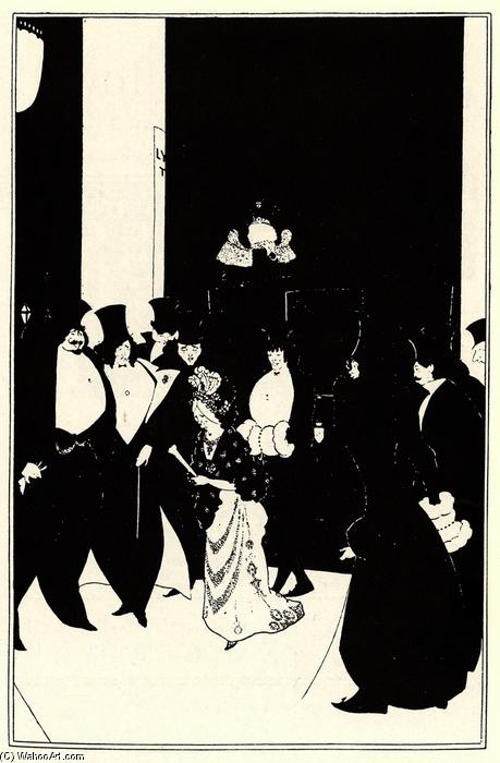 Wikioo.org - The Encyclopedia of Fine Arts - Painting, Artwork by Aubrey Vincent Beardsley - Lady Gold's Escort