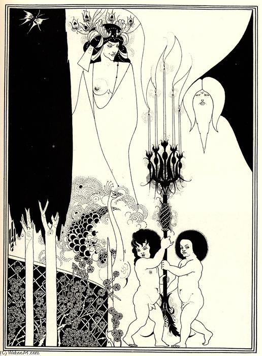 Wikioo.org - The Encyclopedia of Fine Arts - Painting, Artwork by Aubrey Vincent Beardsley - The Eyes of Herod