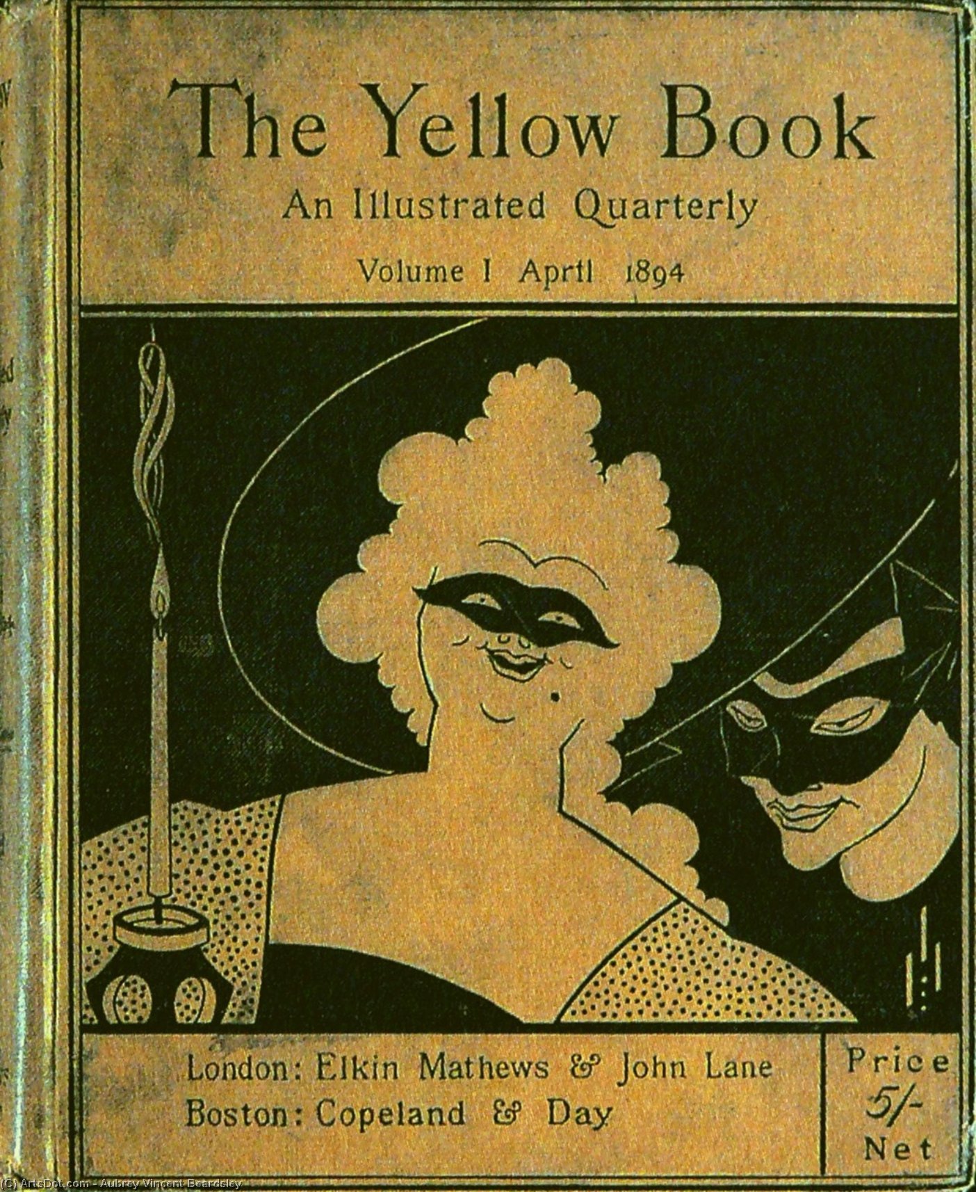 WikiOO.org – 美術百科全書 - 繪畫，作品 Aubrey Vincent Beardsley -  的  黄色  书