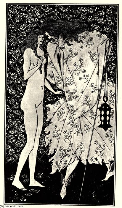 Wikioo.org - The Encyclopedia of Fine Arts - Painting, Artwork by Aubrey Vincent Beardsley - The Mysterious Rose Garden