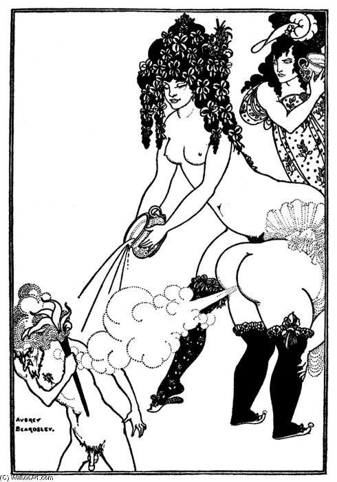 Wikioo.org - The Encyclopedia of Fine Arts - Painting, Artwork by Aubrey Vincent Beardsley - Lysistrata Defending the Acropolis
