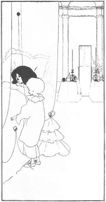 Wikioo.org - The Encyclopedia of Fine Arts - Painting, Artwork by Aubrey Vincent Beardsley - A Child at its Mother's Bed