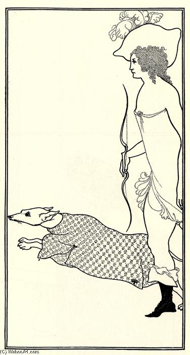 WikiOO.org - Encyclopedia of Fine Arts - Lukisan, Artwork Aubrey Vincent Beardsley - Atalanta in Calydon with the Hound