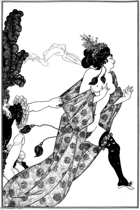 Wikioo.org - The Encyclopedia of Fine Arts - Painting, Artwork by Aubrey Vincent Beardsley - Cinesias Entreating Myrrhina to Coition