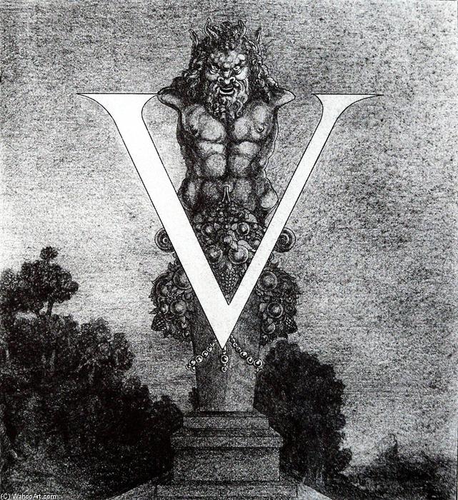 WikiOO.org – 美術百科全書 - 繪畫，作品 Aubrey Vincent Beardsley - 初始的V设计