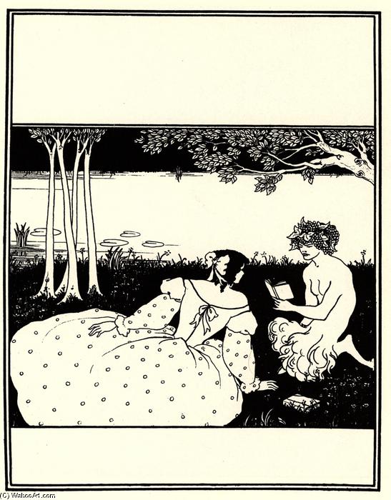 Wikioo.org - The Encyclopedia of Fine Arts - Painting, Artwork by Aubrey Vincent Beardsley - Front Cover for The Yellow Book Vol. V