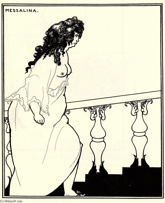 Wikioo.org - The Encyclopedia of Fine Arts - Painting, Artwork by Aubrey Vincent Beardsley - Messalina Returning from the Bath