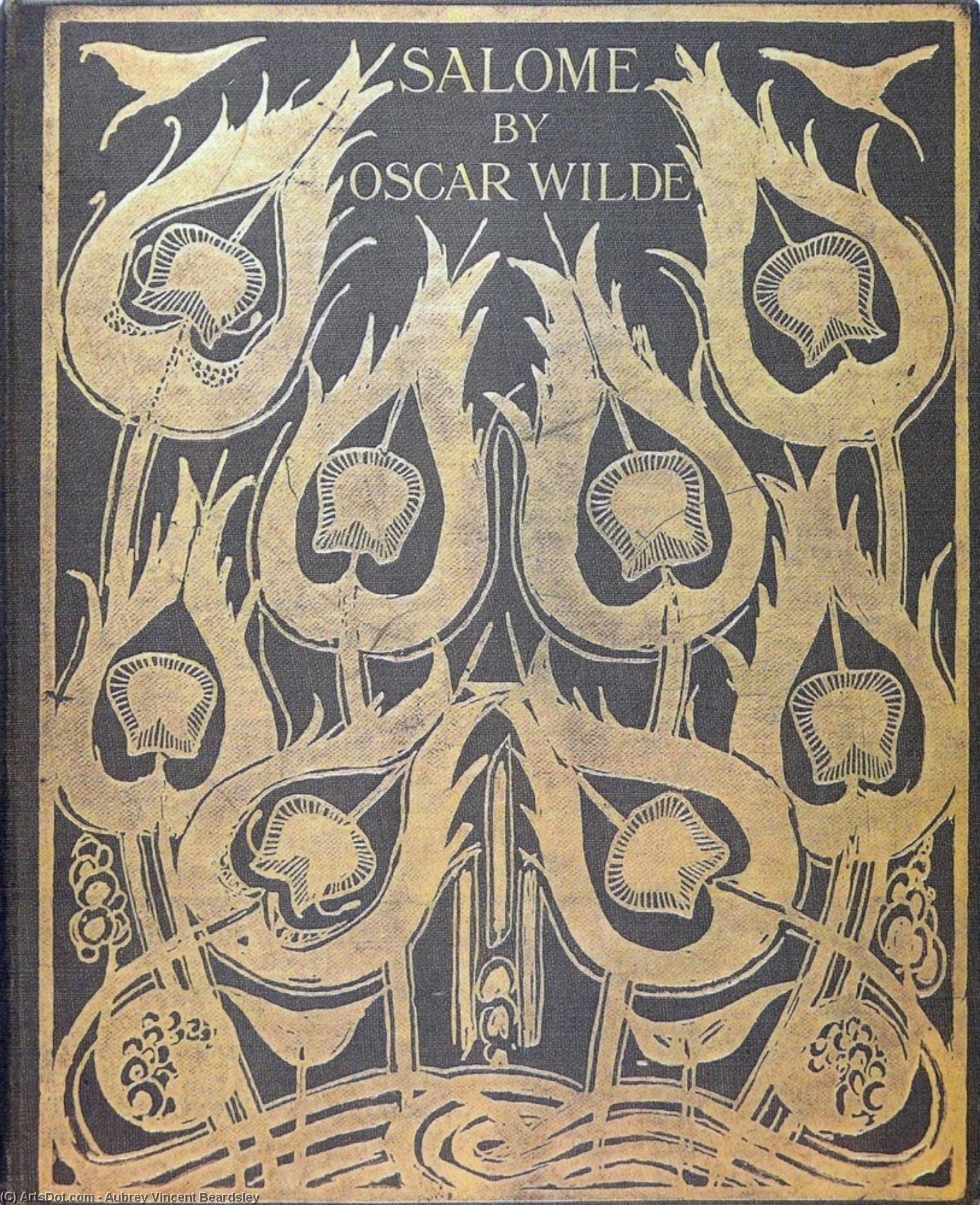 WikiOO.org - Encyclopedia of Fine Arts - Lukisan, Artwork Aubrey Vincent Beardsley - Original sketch for the cover of 'Salome'