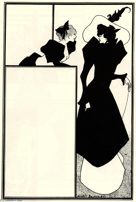 Wikioo.org - The Encyclopedia of Fine Arts - Painting, Artwork by Aubrey Vincent Beardsley - Poster advertising 'The Spinster's Scrip'