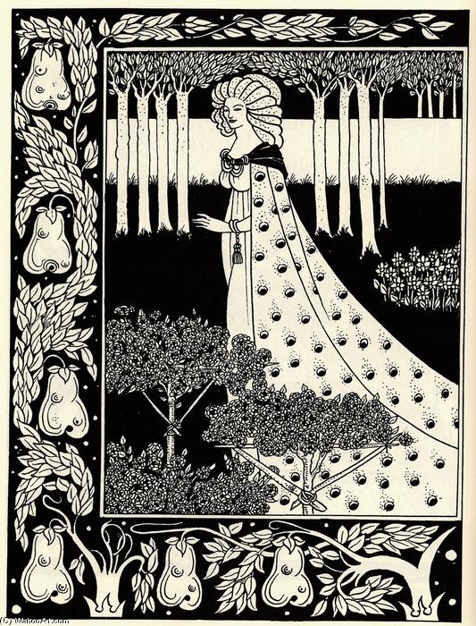 WikiOO.org - Güzel Sanatlar Ansiklopedisi - Resim, Resimler Aubrey Vincent Beardsley - The Beale Isoud at Joyous Gard