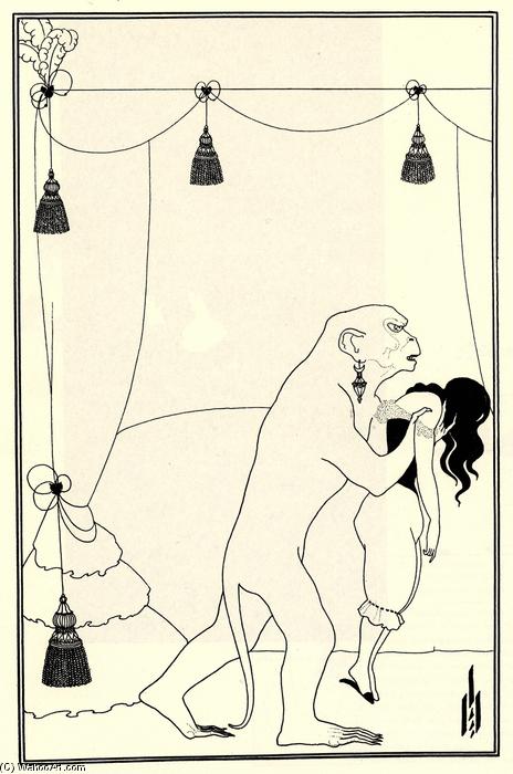 Wikioo.org - The Encyclopedia of Fine Arts - Painting, Artwork by Aubrey Vincent Beardsley - The Murders in the Rue Morgue