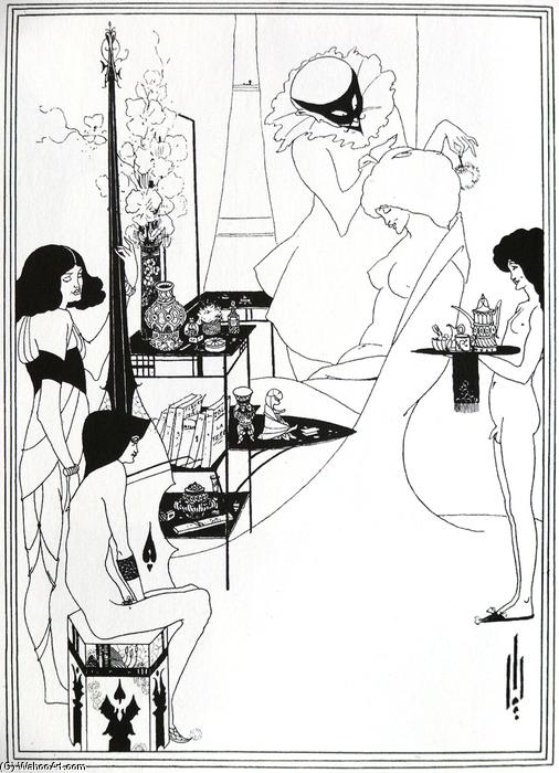 Wikioo.org - Bách khoa toàn thư về mỹ thuật - Vẽ tranh, Tác phẩm nghệ thuật Aubrey Vincent Beardsley - The Toilette of Salome