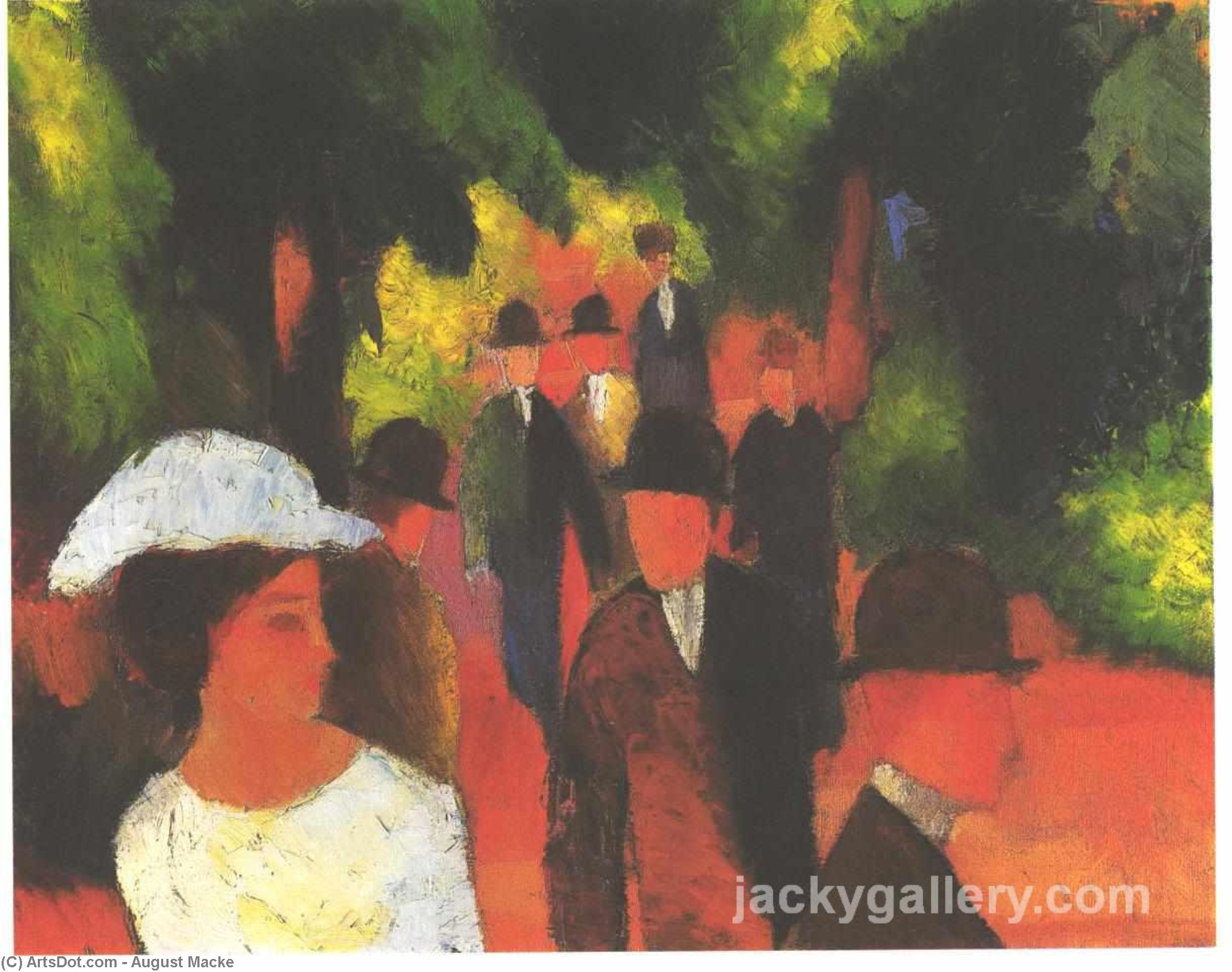 Wikioo.org - The Encyclopedia of Fine Arts - Painting, Artwork by August Macke - Parkway