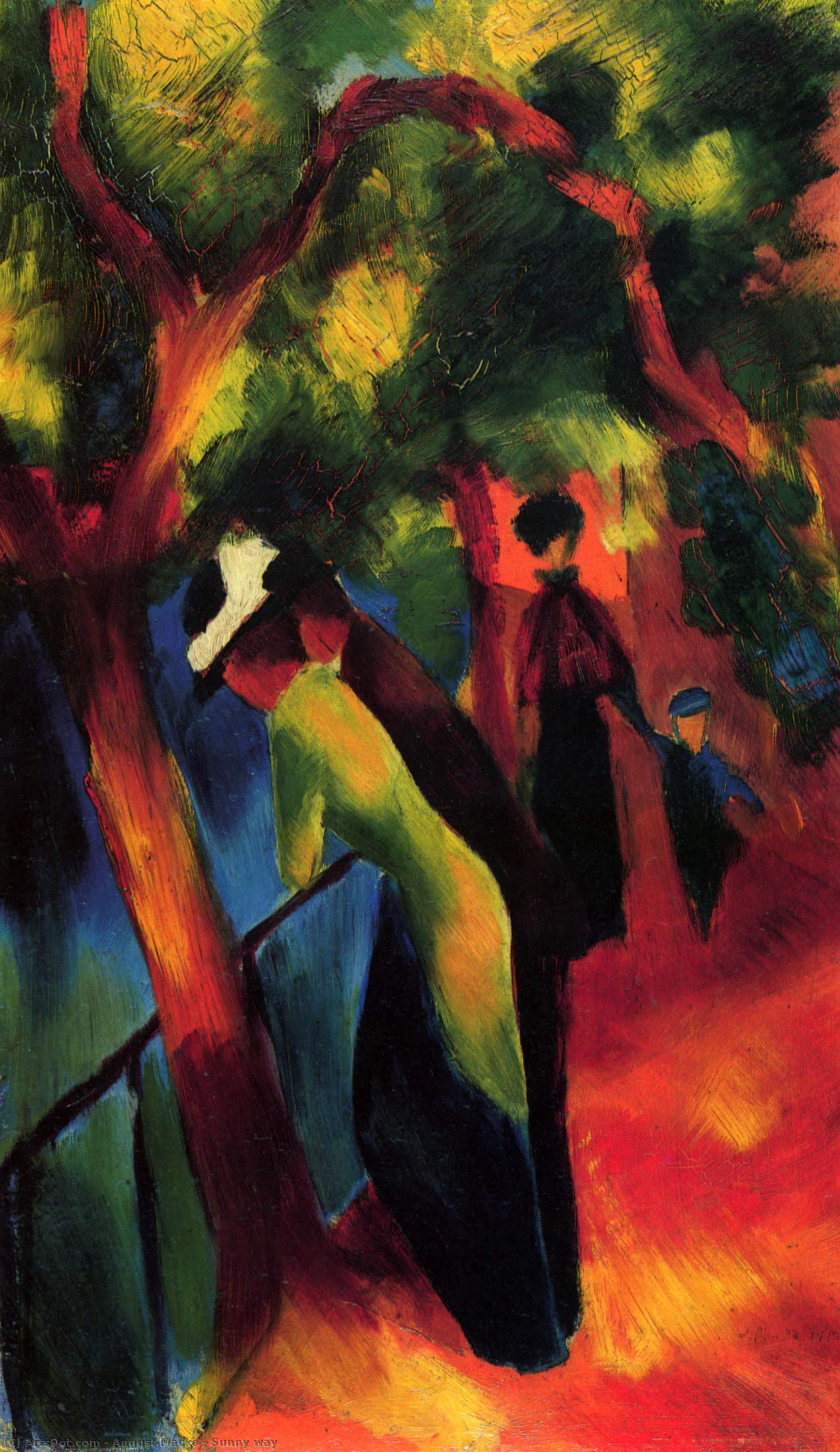 Wikioo.org - The Encyclopedia of Fine Arts - Painting, Artwork by August Macke - Sunny way