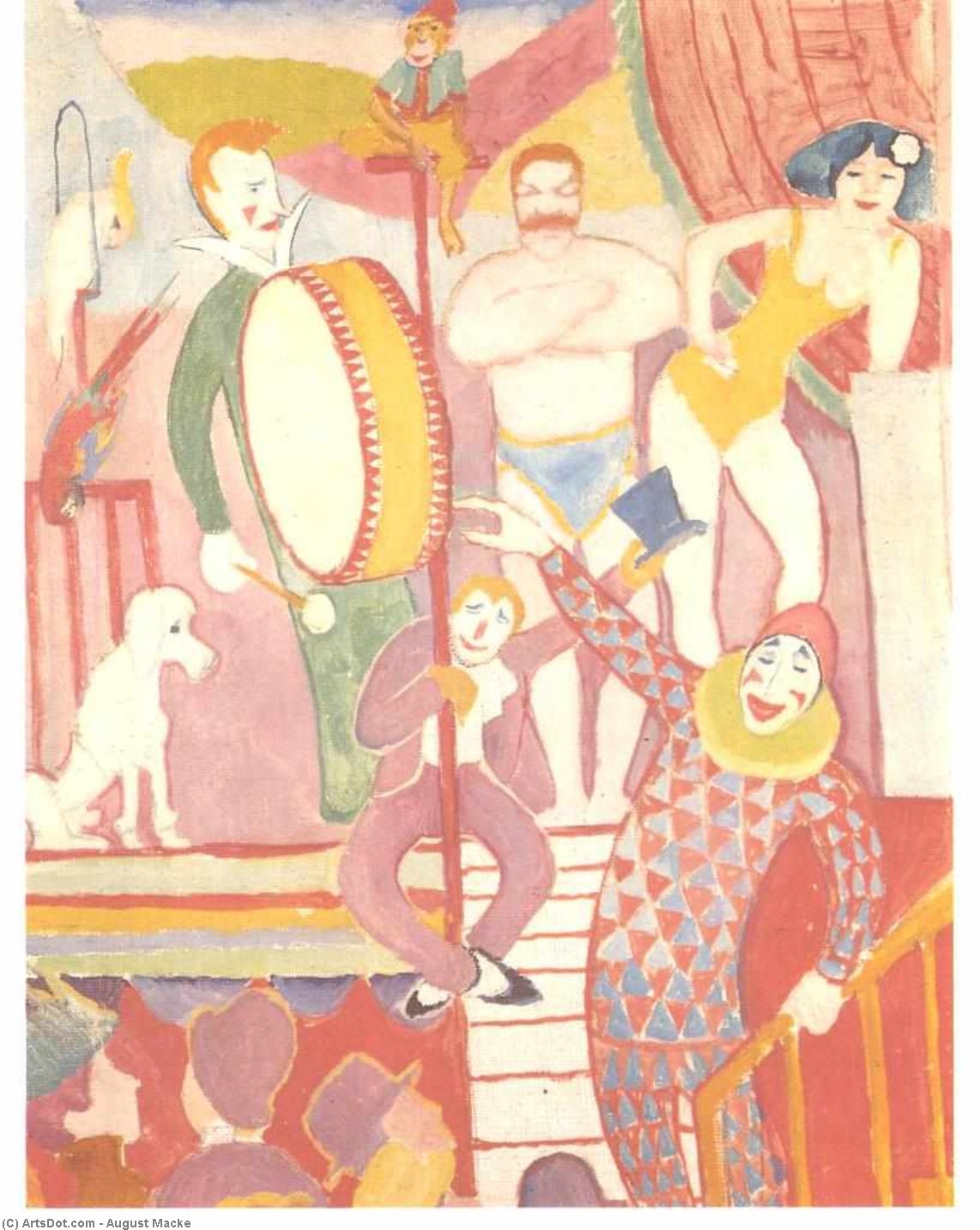 Wikioo.org - The Encyclopedia of Fine Arts - Painting, Artwork by August Macke - Circus
