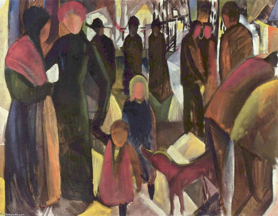 Wikioo.org - The Encyclopedia of Fine Arts - Painting, Artwork by August Macke - Farewell