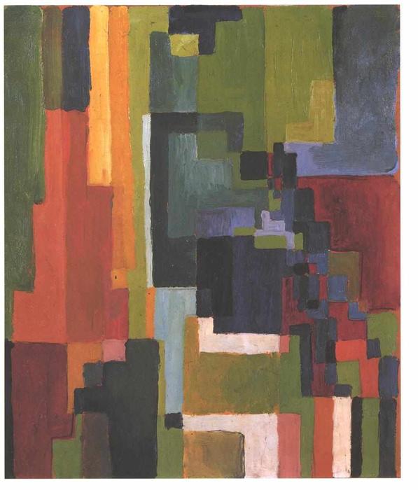 WikiOO.org - Енциклопедия за изящни изкуства - Живопис, Произведения на изкуството August Macke - Colourfull shapes