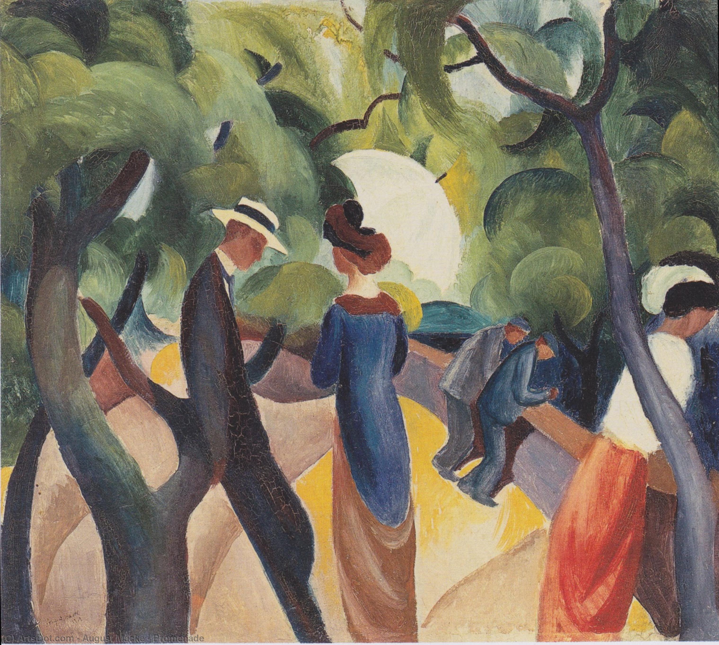 Wikioo.org - The Encyclopedia of Fine Arts - Painting, Artwork by August Macke - Promenade