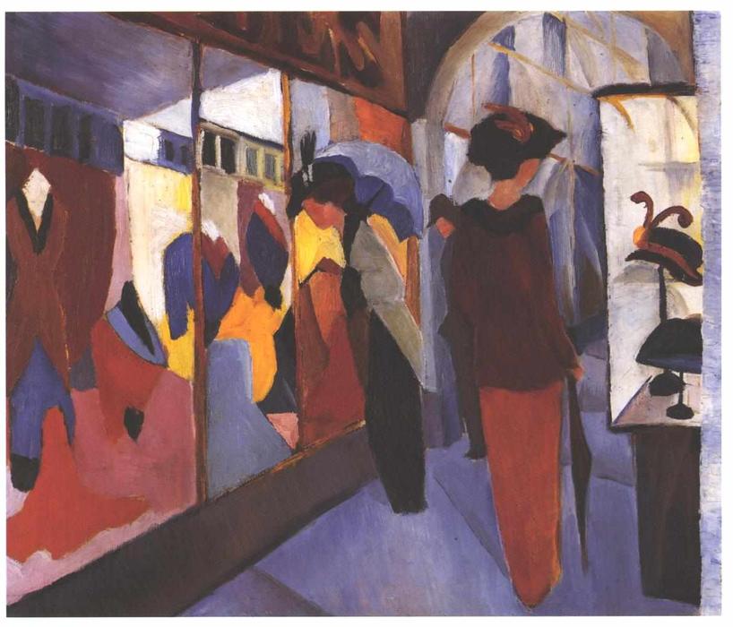 Wikioo.org - The Encyclopedia of Fine Arts - Painting, Artwork by August Macke - Fashion Store