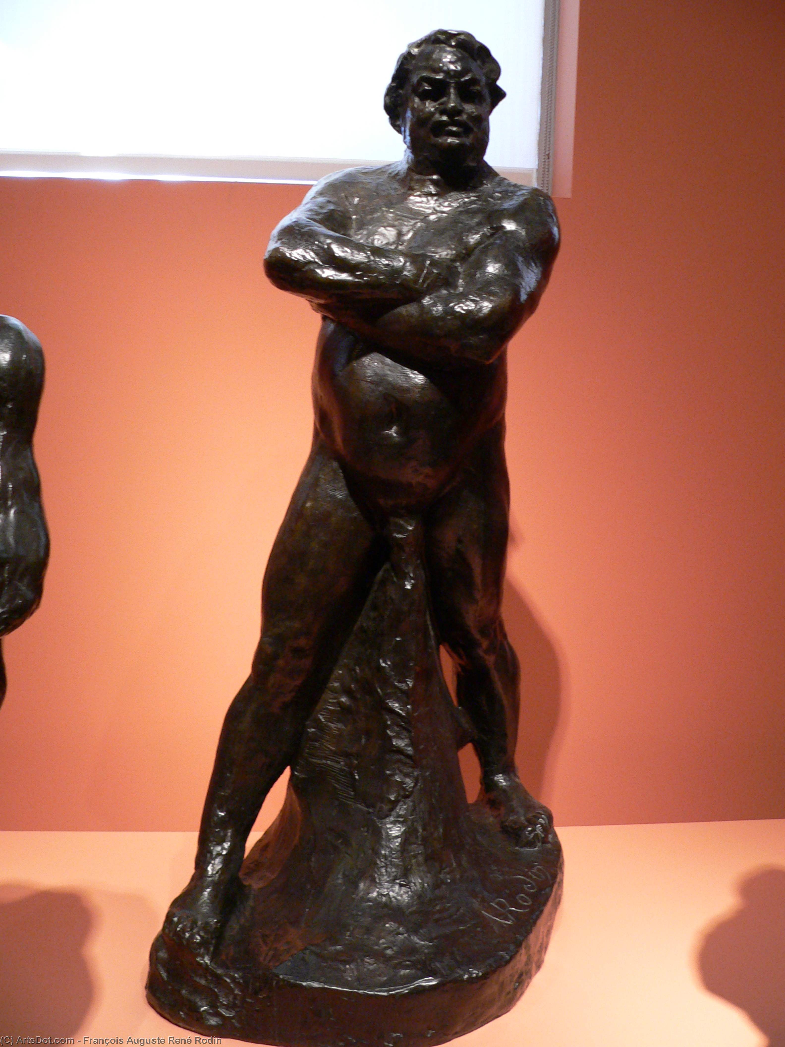 WikiOO.org - Encyclopedia of Fine Arts - Lukisan, Artwork François Auguste René Rodin - Balzac Nude with his Arms Crossed