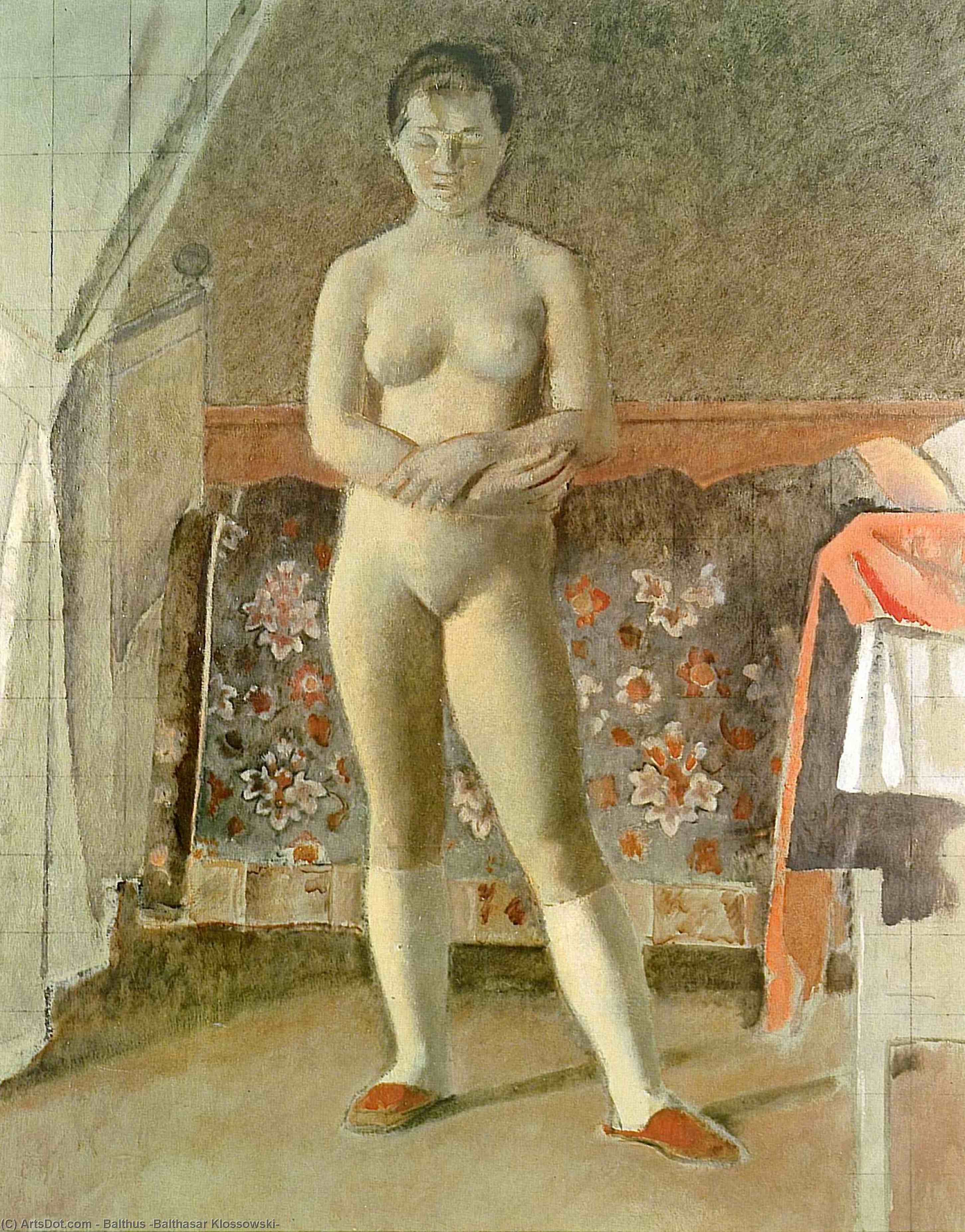Wikioo.org – La Enciclopedia de las Bellas Artes - Pintura, Obras de arte de Balthus (Balthasar Klossowski) - El baño