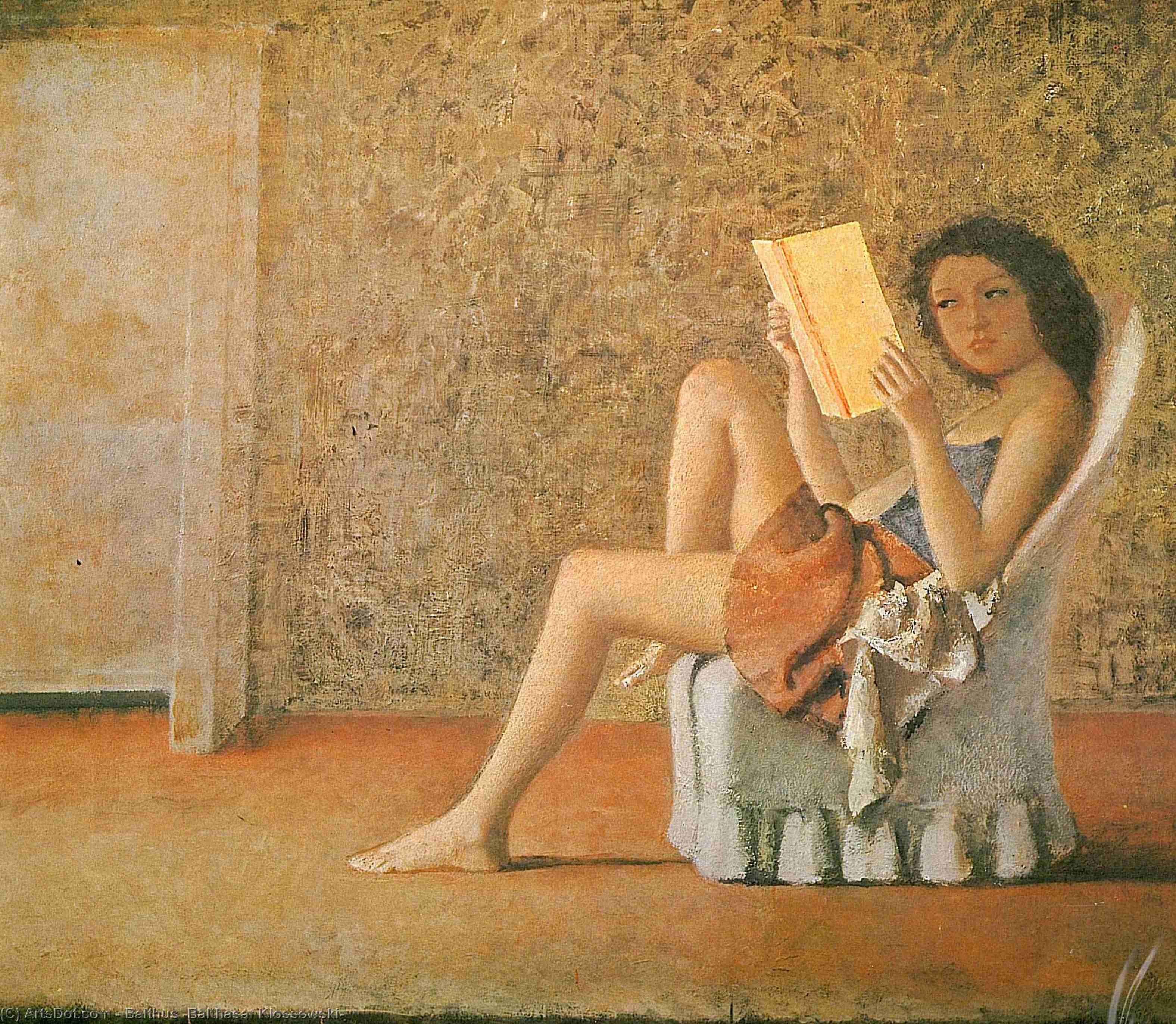 WikiOO.org - Encyclopedia of Fine Arts - Lukisan, Artwork Balthus (Balthasar Klossowski) - Katia reading