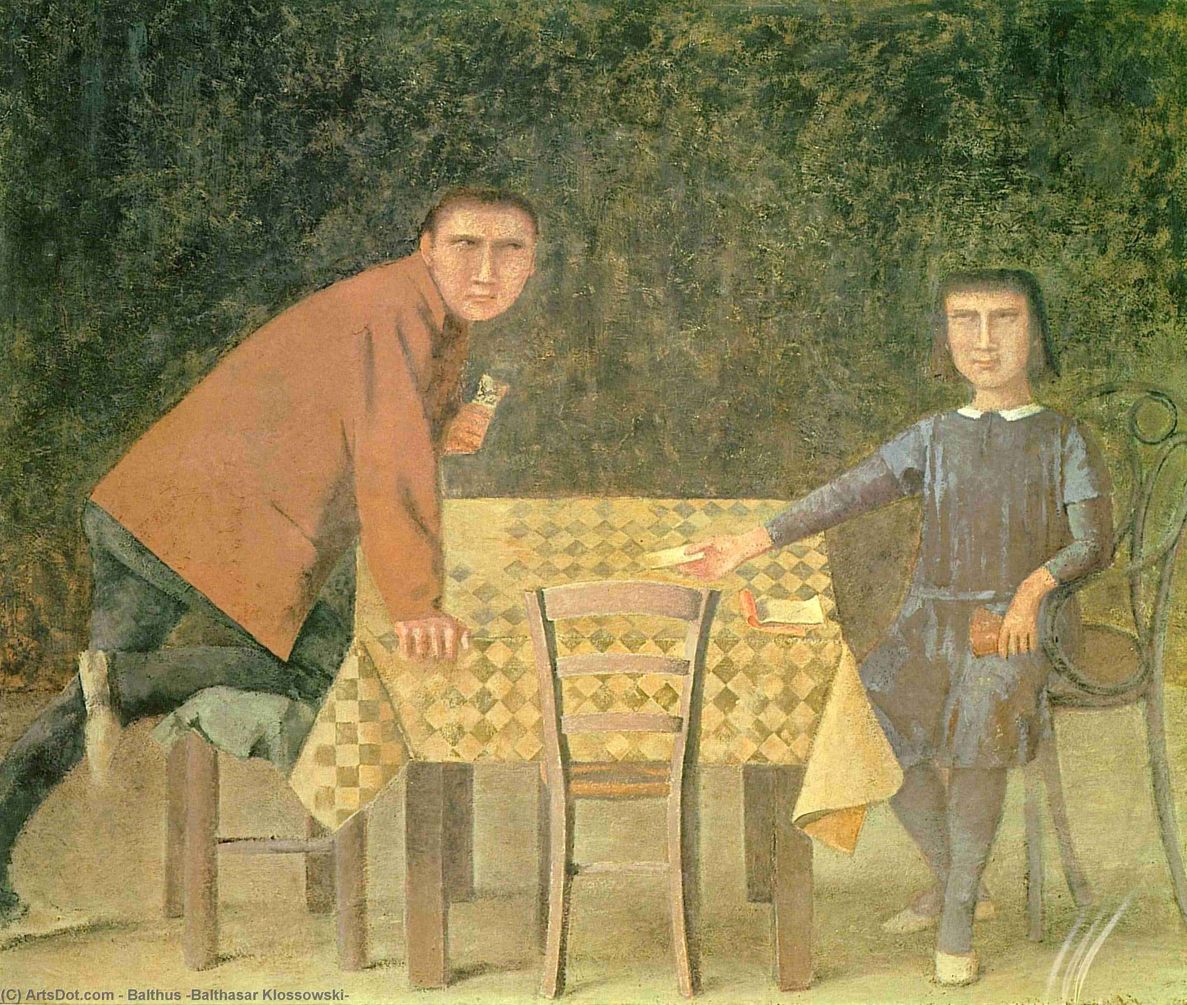 Wikioo.org - The Encyclopedia of Fine Arts - Painting, Artwork by Balthus (Balthasar Klossowski) - The cardgame