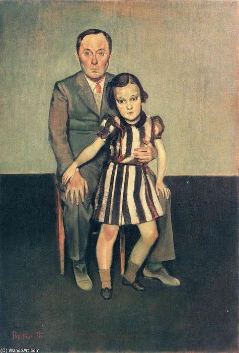 Wikioo.org – La Enciclopedia de las Bellas Artes - Pintura, Obras de arte de Balthus (Balthasar Klossowski) - Joan Miró y su hija Dolores
