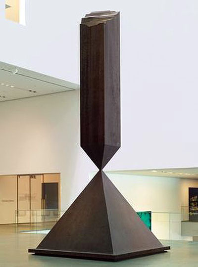 Wikoo.org - موسوعة الفنون الجميلة - اللوحة، العمل الفني Barnett Newman - Broken Obelisk