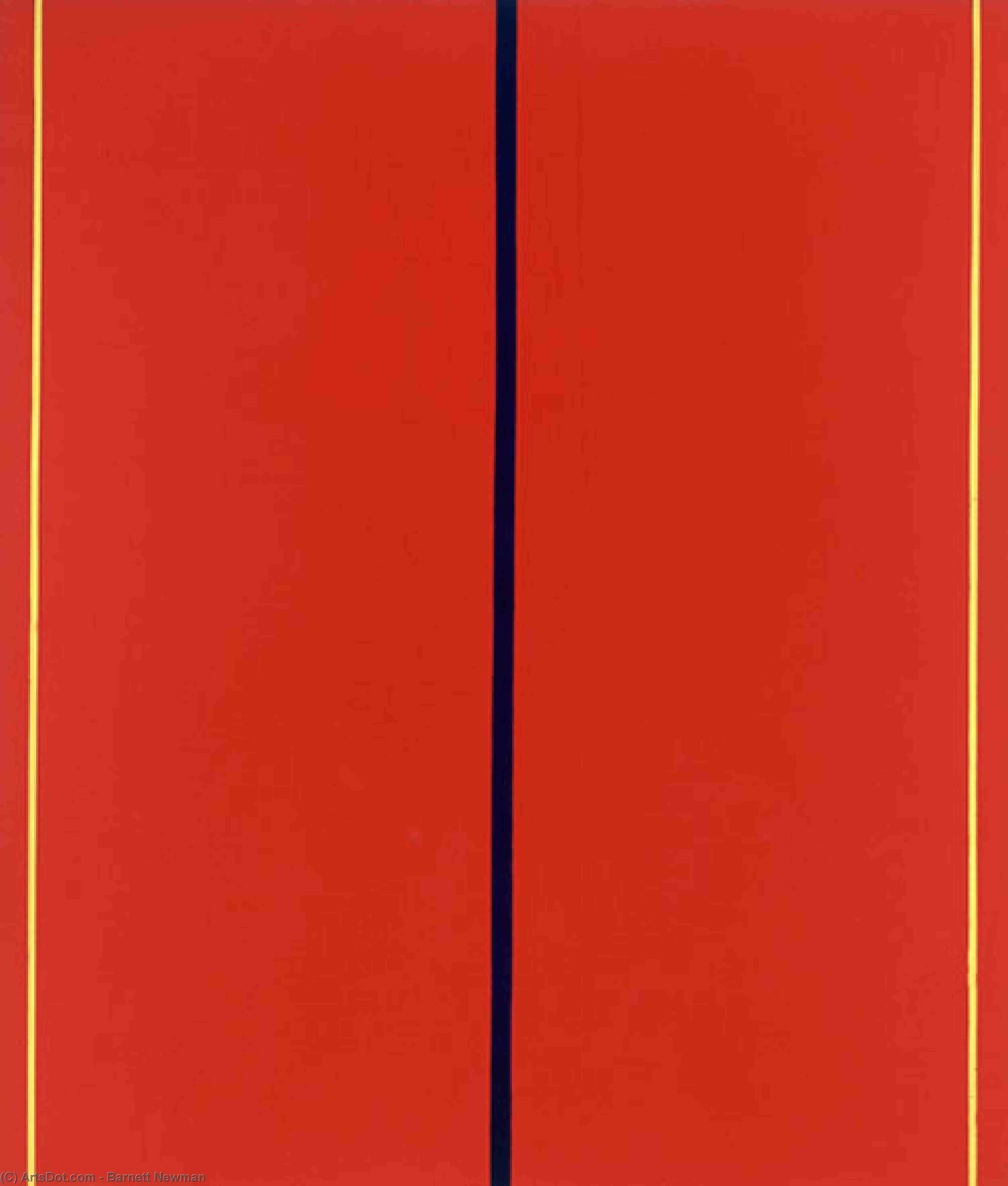 WikiOO.org - 百科事典 - 絵画、アートワーク Barnett Newman - 誰がレッド、イエロー、ブルーIIの の恐れ