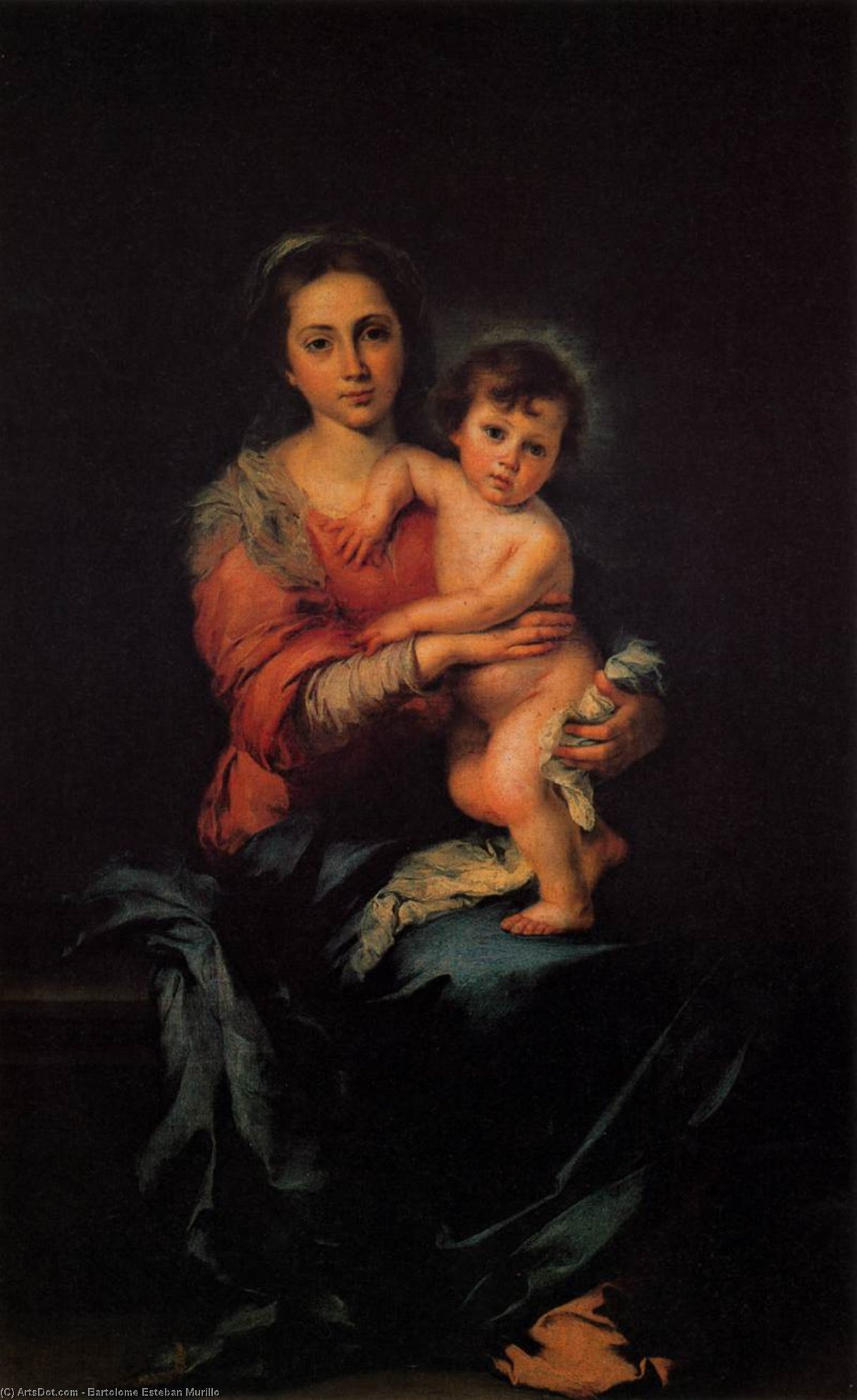 Wikioo.org - The Encyclopedia of Fine Arts - Painting, Artwork by Bartolome Esteban Murillo - Virgin with Child
