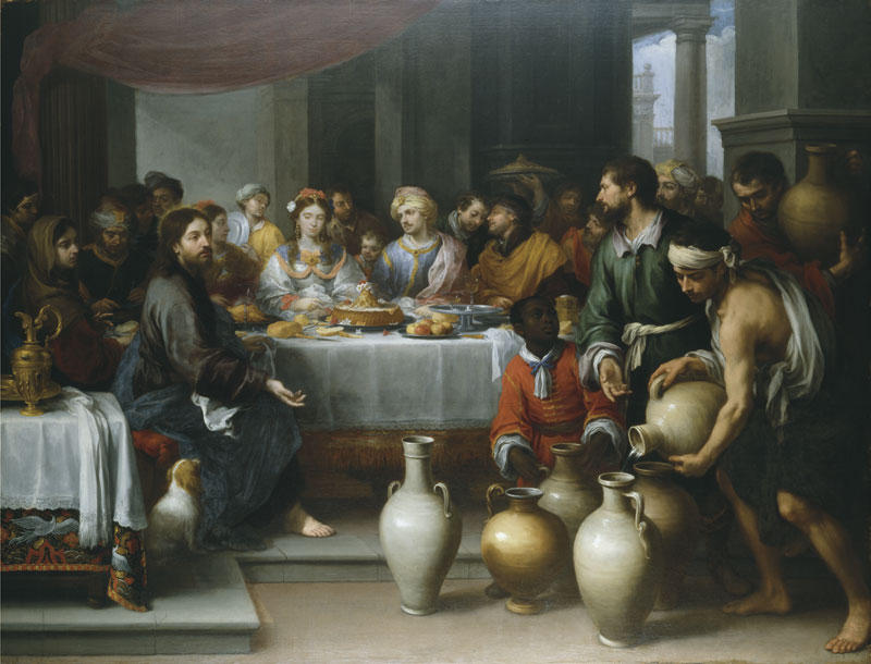 Wikioo.org - The Encyclopedia of Fine Arts - Painting, Artwork by Bartolome Esteban Murillo - The Marriage Feast at Cana