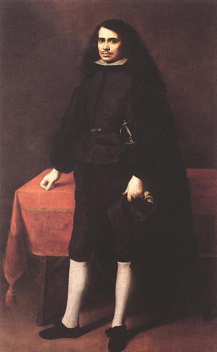 WikiOO.org – 美術百科全書 - 繪畫，作品 Bartolome Esteban Murillo - 在围脖领肖像绅士