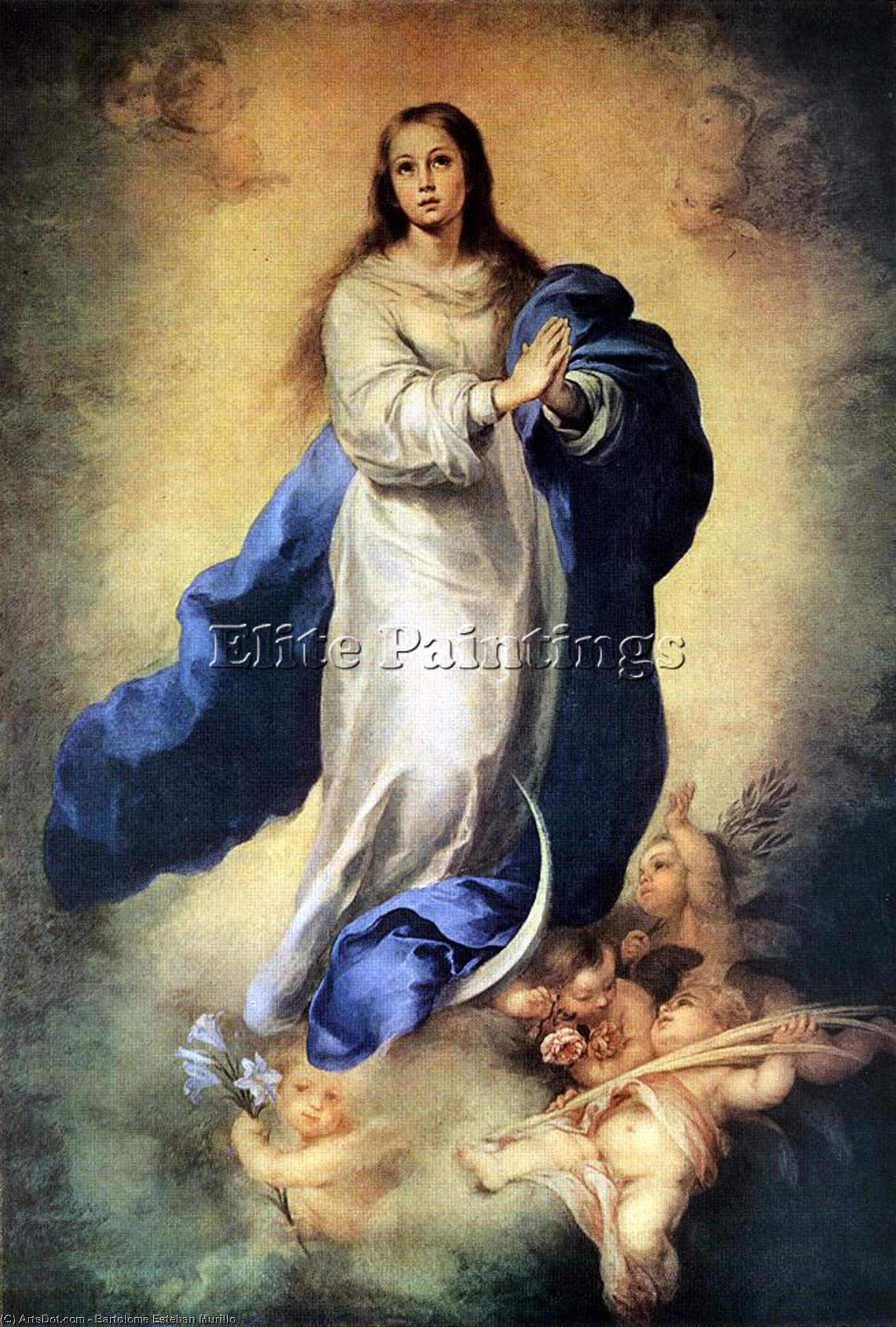 Wikioo.org - The Encyclopedia of Fine Arts - Painting, Artwork by Bartolome Esteban Murillo - The Immaculate Conception