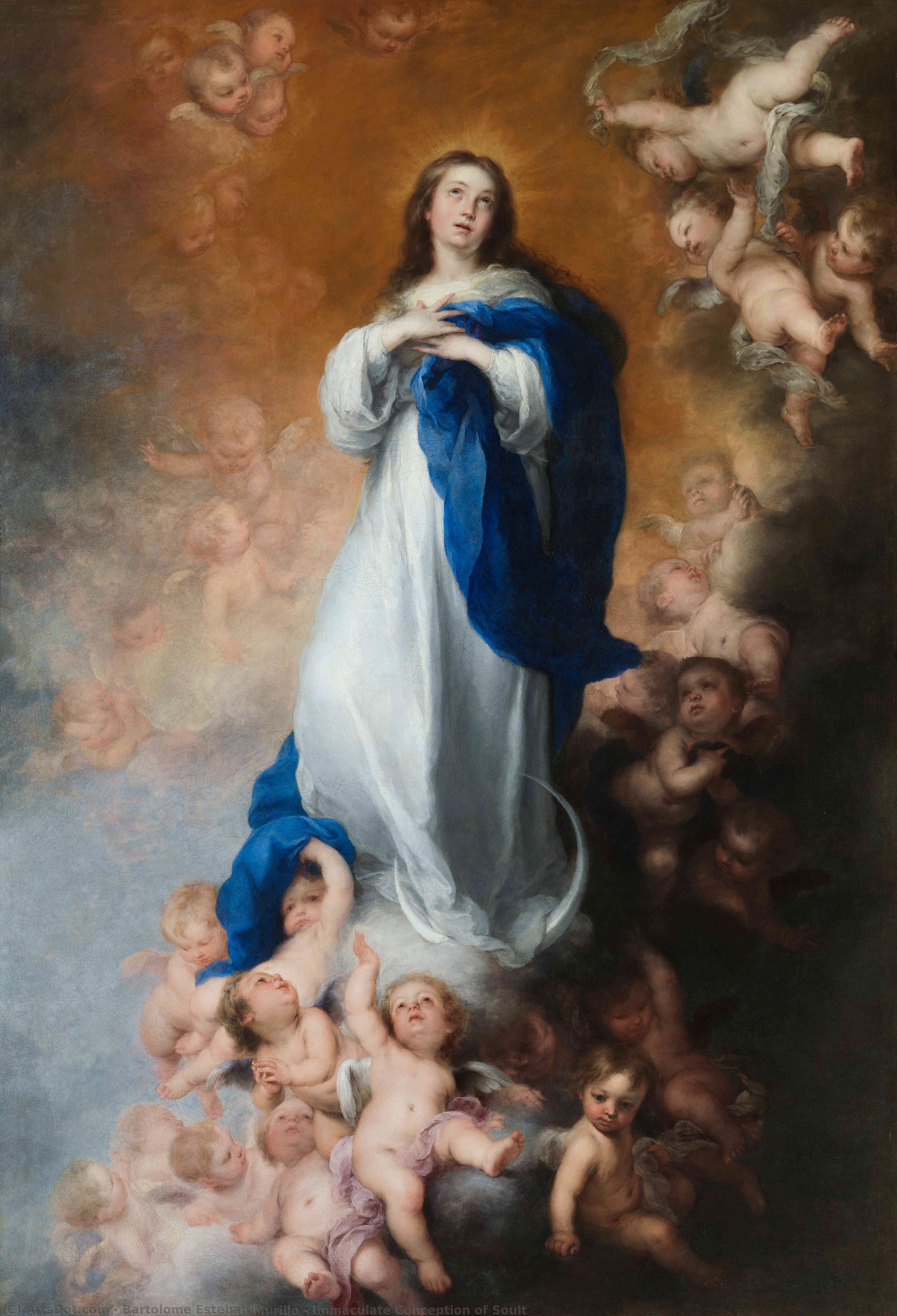 Wikioo.org - The Encyclopedia of Fine Arts - Painting, Artwork by Bartolome Esteban Murillo - Immaculate Conception of Soult