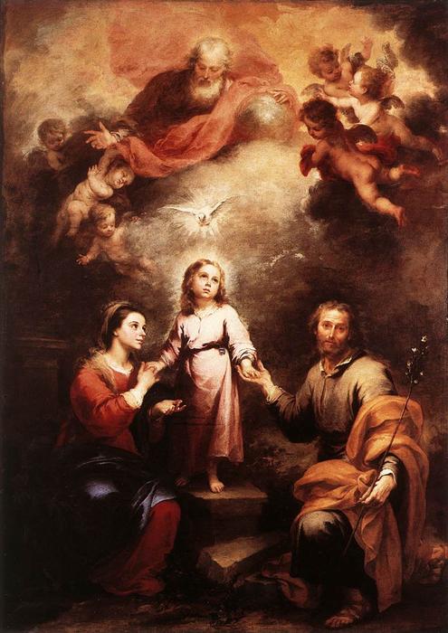 Wikioo.org - The Encyclopedia of Fine Arts - Painting, Artwork by Bartolome Esteban Murillo - The Two Trinities