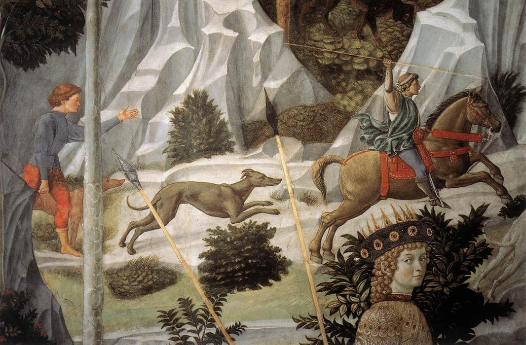 Wikioo.org - สารานุกรมวิจิตรศิลป์ - จิตรกรรม Benozzo Gozzoli - Procession of the Magus Balthazar (detail) (9)