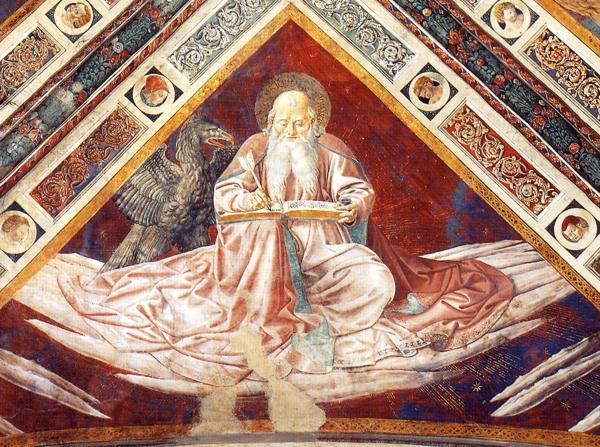 WikiOO.org - אנציקלופדיה לאמנויות יפות - ציור, יצירות אמנות Benozzo Gozzoli - St. John (detail of The Four Evangelists)