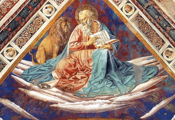 Wikioo.org - สารานุกรมวิจิตรศิลป์ - จิตรกรรม Benozzo Gozzoli - St. Mark (detail of The Four Evangelists)