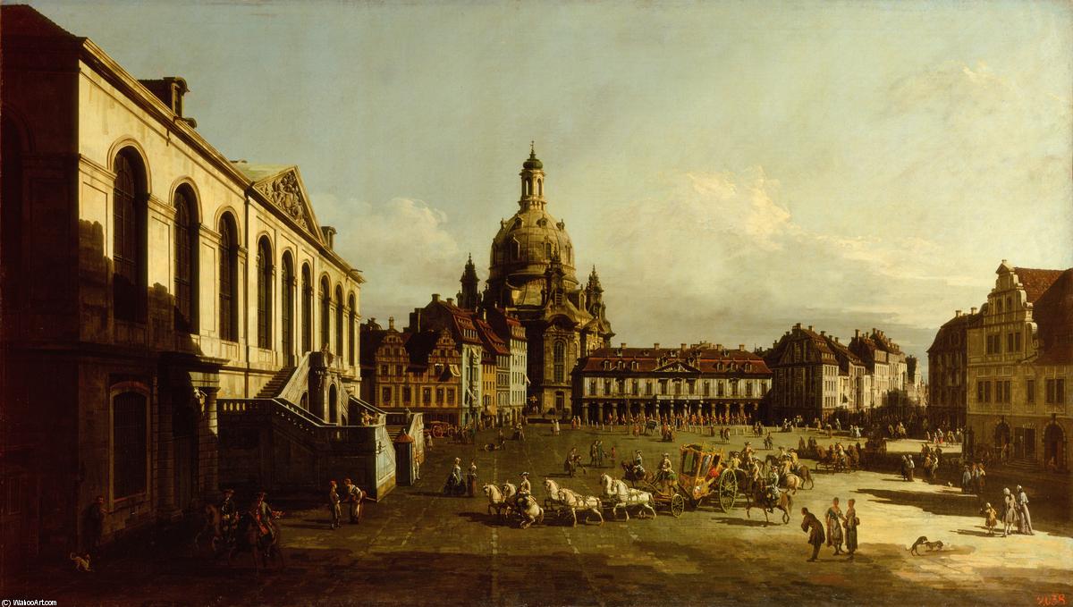 WikiOO.org - Εγκυκλοπαίδεια Καλών Τεχνών - Ζωγραφική, έργα τέχνης Bernardo Bellotto - The Neuer Marktplatz in Dresden