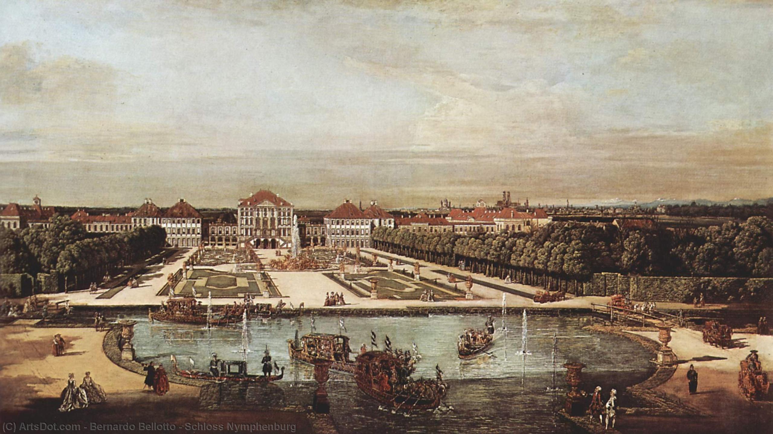 Wikioo.org - The Encyclopedia of Fine Arts - Painting, Artwork by Bernardo Bellotto - Schloss Nymphenburg